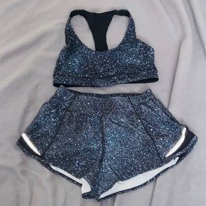 RARE!!! Lululemon hotty hot shorts & sports bra 6